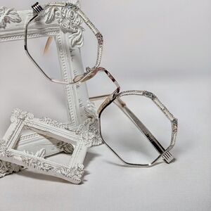 ✨ 1950s Vintage 12K Gold Filled Octagonal Eyeglasses – Ornate Milgrain Detail